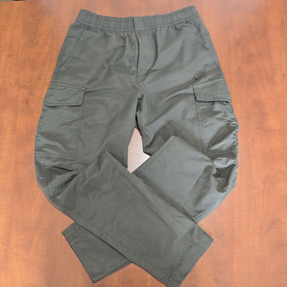 Nike Mens Utility Cargo Drawstring Waist Embroidered Logo Tapered Leg Pants M